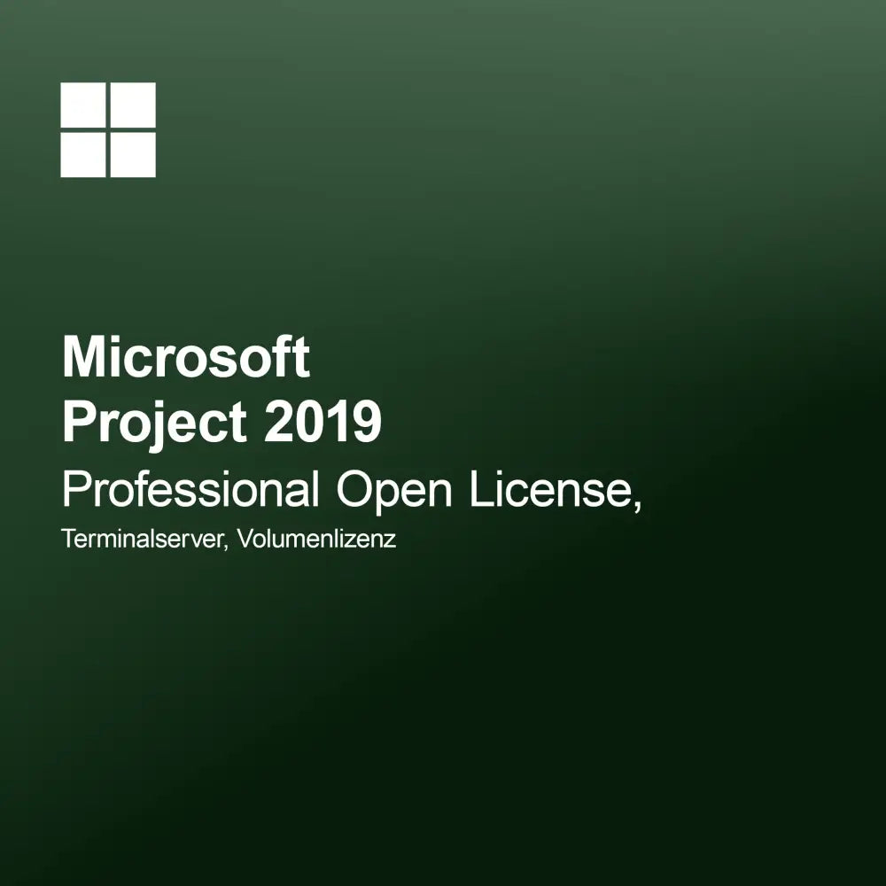 Microsoft Project 2019 Professional Open License, Terminalserver, Volumenlizenz