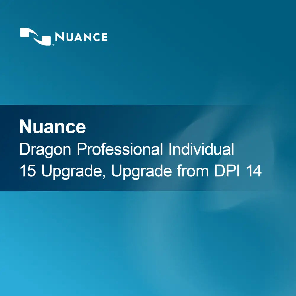 Actualización de Nuance Dragon Professional Individual 15, actualización desde DPI 14