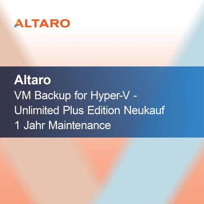 Altaro VM Backup for Hyper-V - Unlimited Plus Edition
