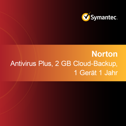 Norton Antivirus Plus, 2 GB de copia de seguridad en la nube, 1 dispositivo 1 año