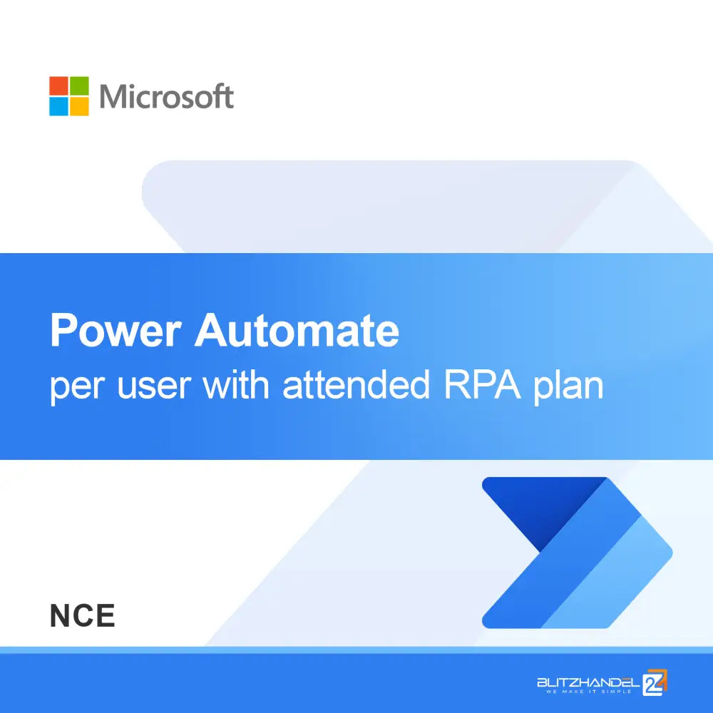 Power Automate per user with attended RPA plan (NCE)